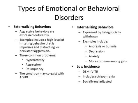 examples of behavioral problems