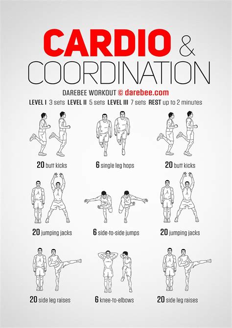 examples of cardiovascular endurance exercises