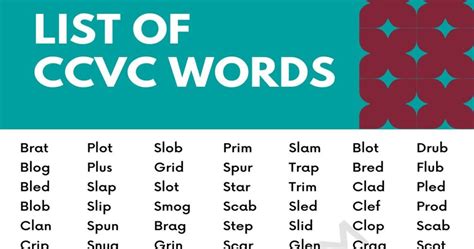 examples of ccvc