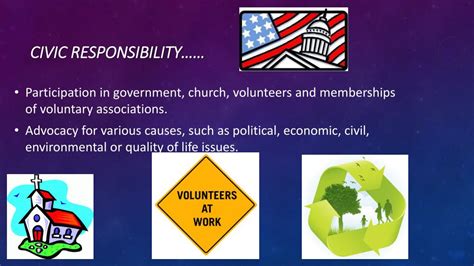 examples of civic responsibility in school