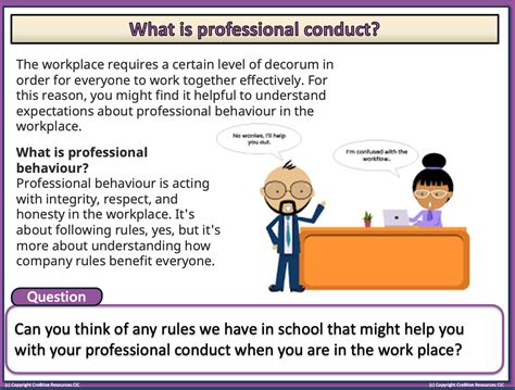 examples of conduct in the workplace