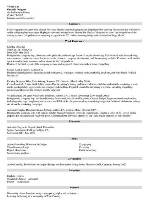 examples of contract work on resume