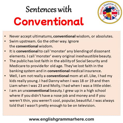 examples of conventional words