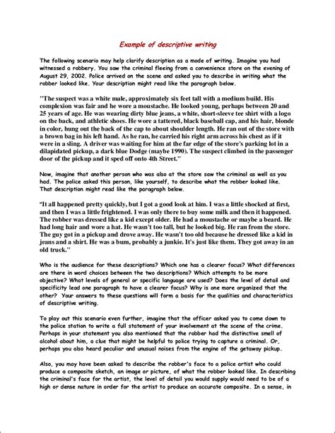 examples of descriptive composition pdf