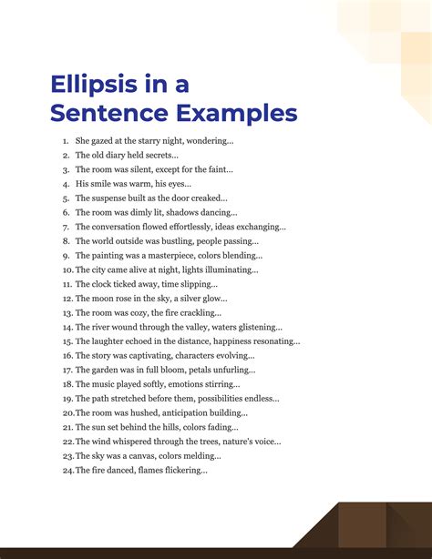 examples of ellipsis in a sentence