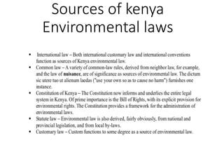 examples of environmental laws in kenya
