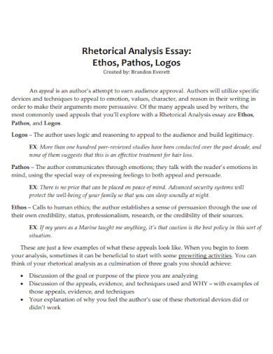 examples of ethos in rhetorical analysis