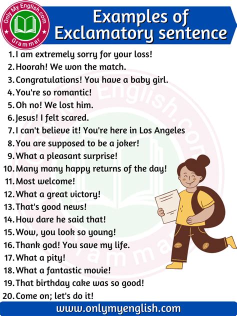 examples of exclamatory sentence narration
