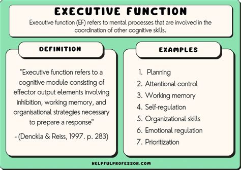 examples of executive tasks
