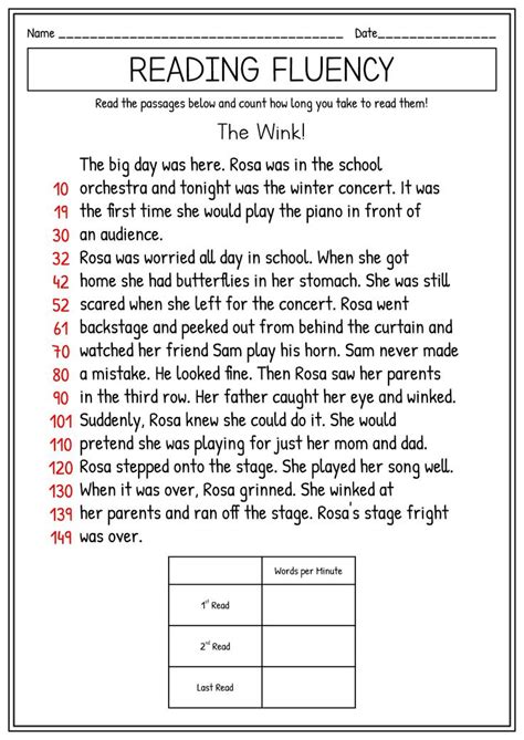 examples of fluency practice