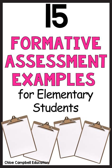 examples of formative assessment for elementary students