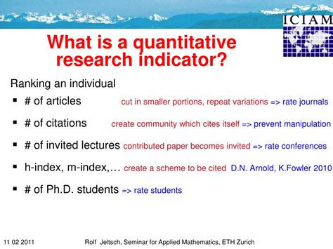 examples of indicators in research