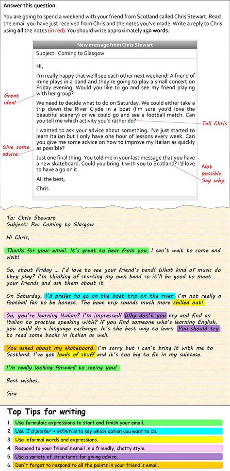 examples of informal emails in english