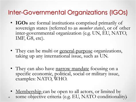 examples of inter governmental organization