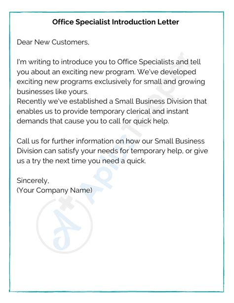 examples of introduction in letter writing