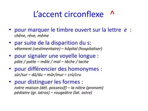 examples of l accent circonflexe