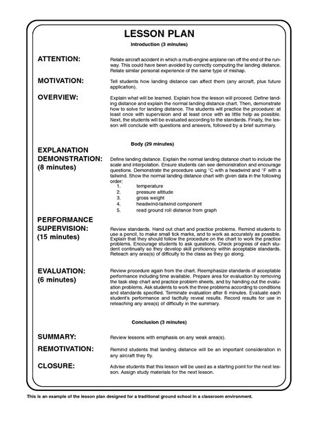 examples of lesson plan