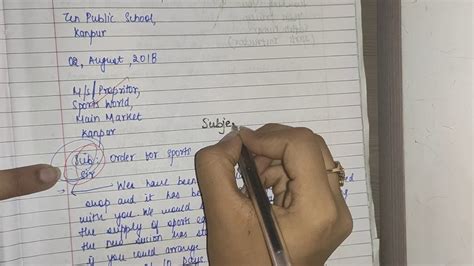 examples of letter writing class 12
