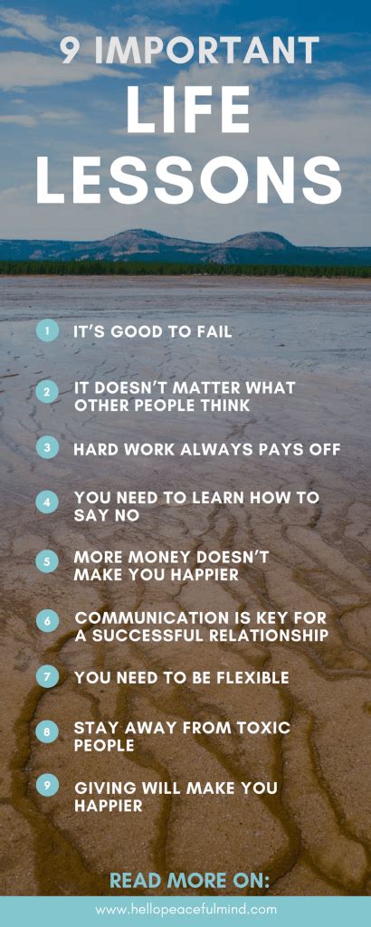examples of life lessons learned