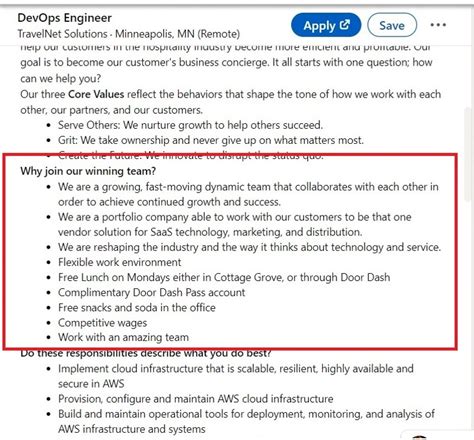 examples of linkedin job posts