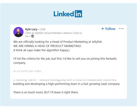 examples of linkedin posts