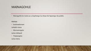 examples of mainagotlhe