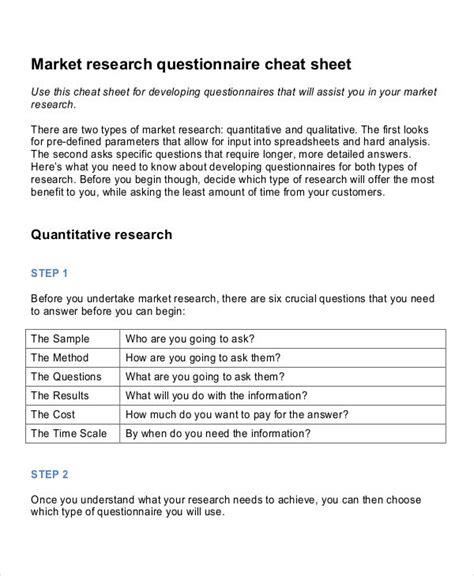 examples of market research questions