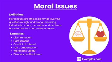 examples of moral issues for students