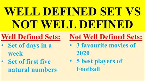examples of not well defined sets