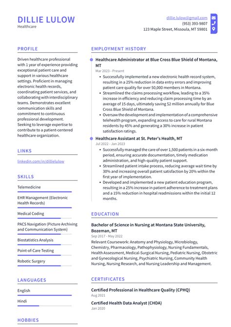examples of objectives for resumes in medical field