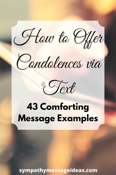 examples of offering condolences