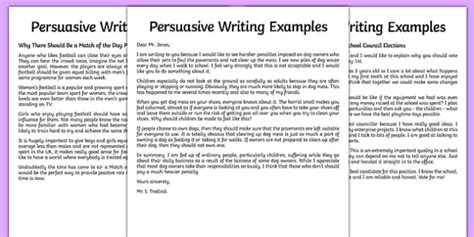 examples of persuasive texts ks2