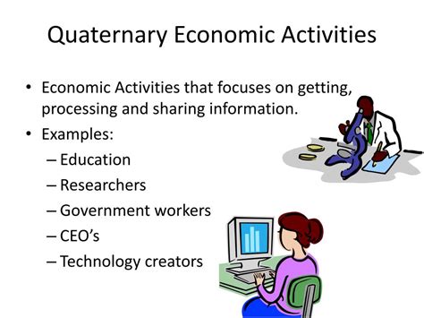 examples of quaternary economic activity
