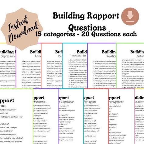 examples of rapport building questions in counselling