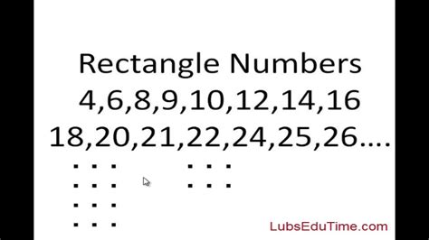 examples of rectangular numbers