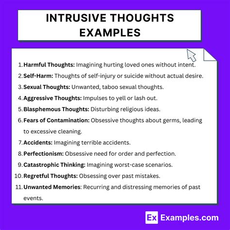 examples of religious intrusive thoughts
