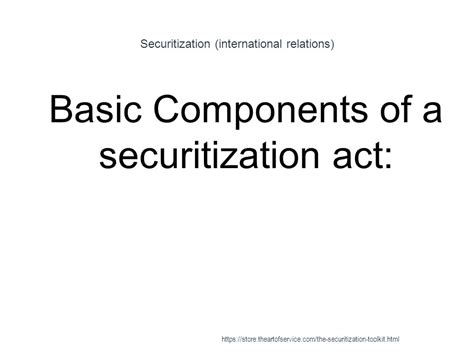 examples of securitization international relations