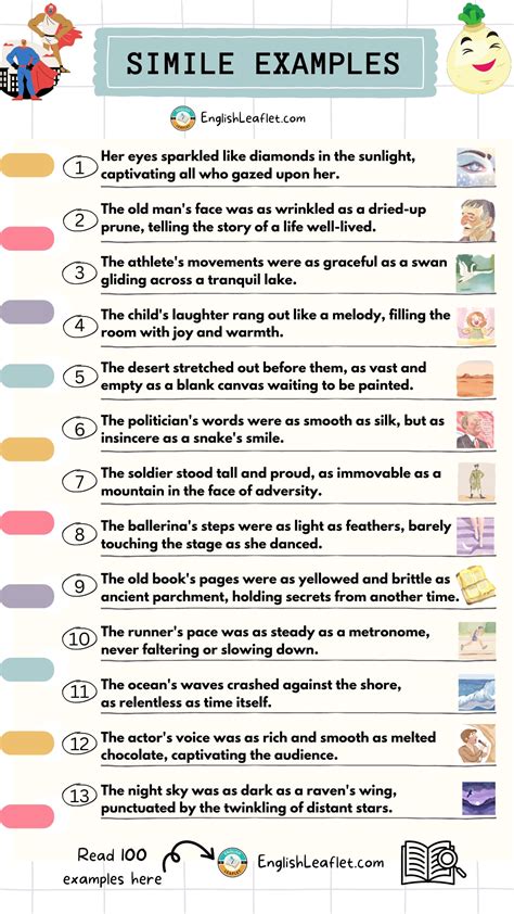 examples of similes and their meaning