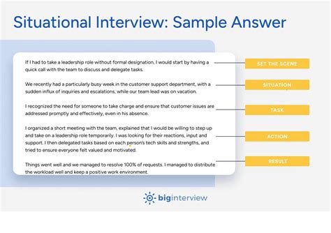 examples of situation based interview questions