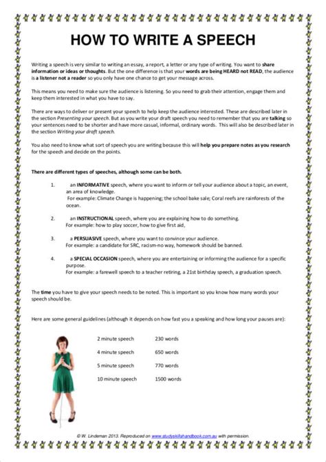 examples of speech writing topics for students