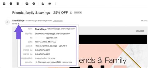 examples of standard email header information