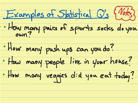 examples of statistical questions in math