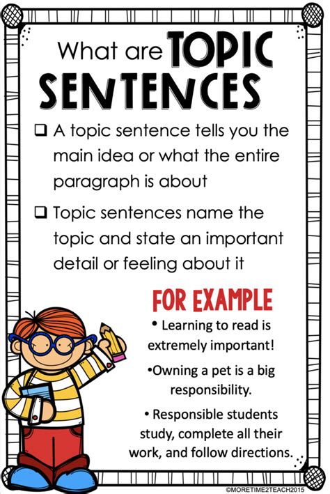 examples of topic sentence for students