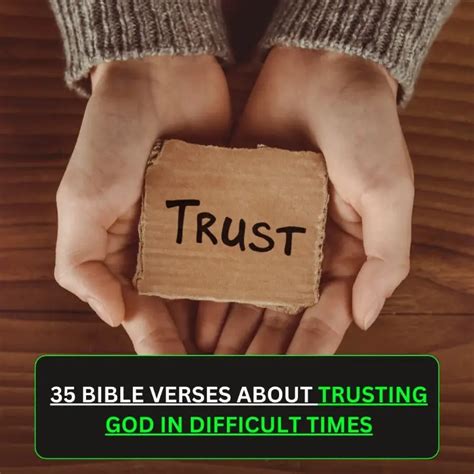 examples of trusting god in difficult times