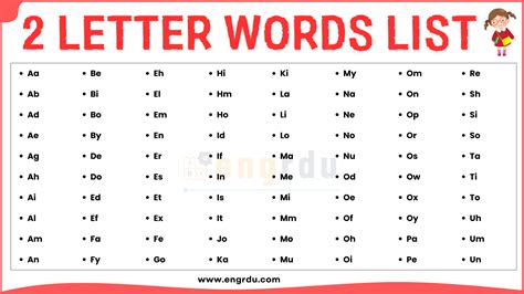 examples of two letter words with meaning