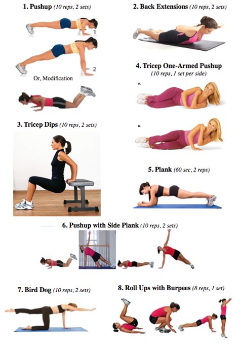 examples of upper body exercises without equipment