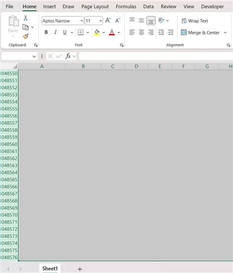 excel 2016 row limit