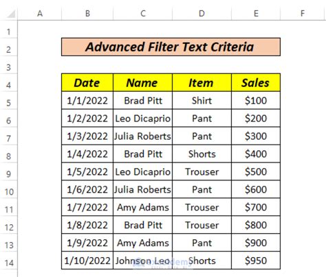 excel advanced filter criteria contains text
