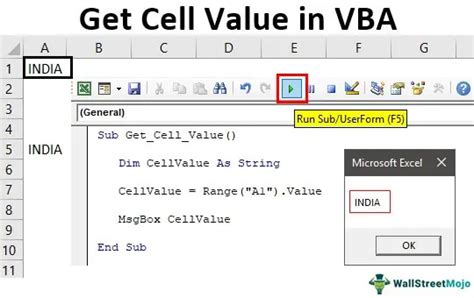 excel assign value to cell vba