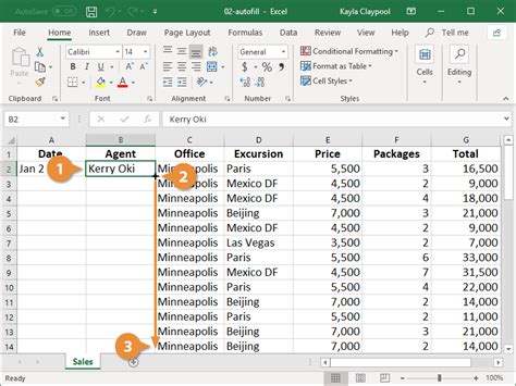 excel autofill from list